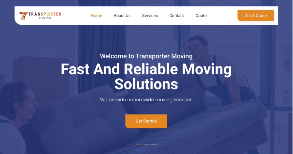 Transporter Moving- Web Design Project - Growth Amplify- Web Design ...