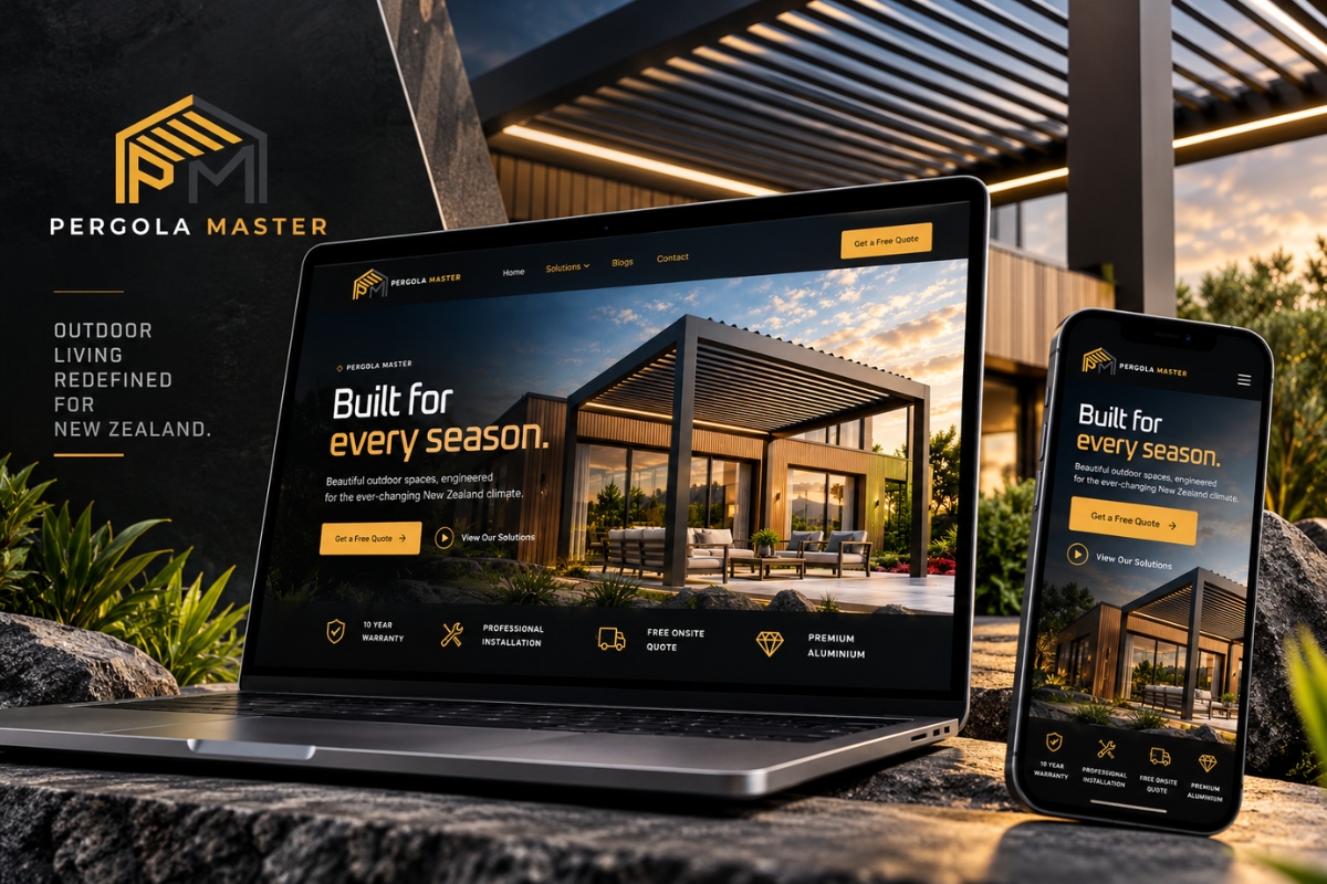 Pergola Master website project by Growth Amplify